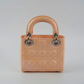 Christian Dior Mini Patent Lady Dior Peach Bag
